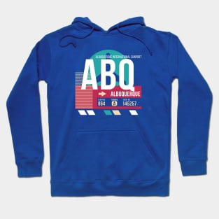 Albuquerque (ABQ) New Mexico Airport Code Baggage Tag Hoodie